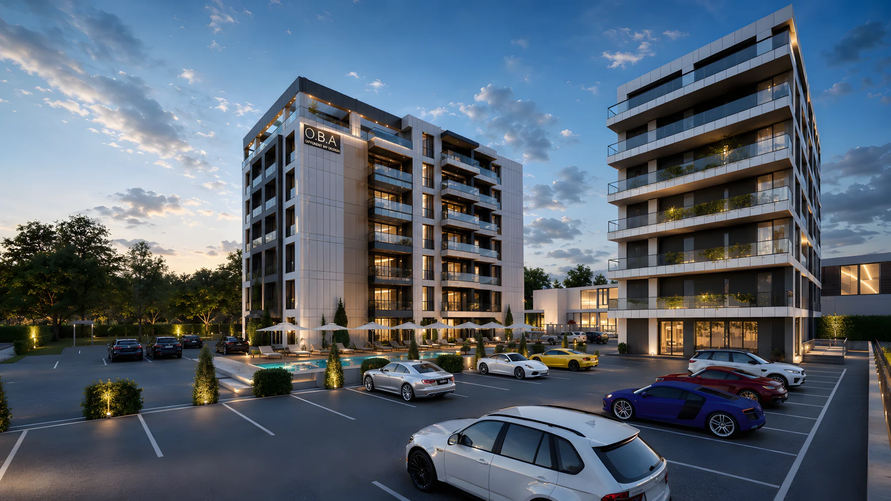 O.B.A. Lake apartamente Mamaia Nord galerie proiect